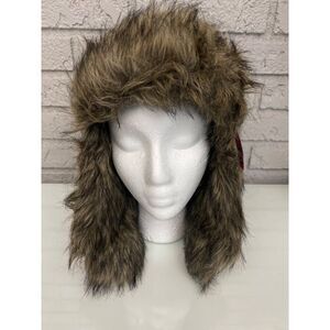 American Eagle Outfitters Trapper Red Plaid Winter Hat OSFM